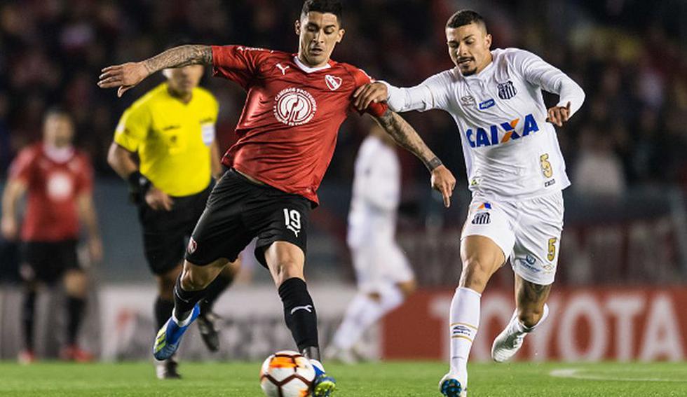 Independiente vs Santos: jugaron por la vuelta de los cuartos de final de Copa Libertadores en Brasil. (Getty Images)