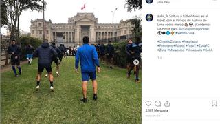 Zulia FC entrenó en el jardín de su hotel antes del duelo ante Sporting Cristal