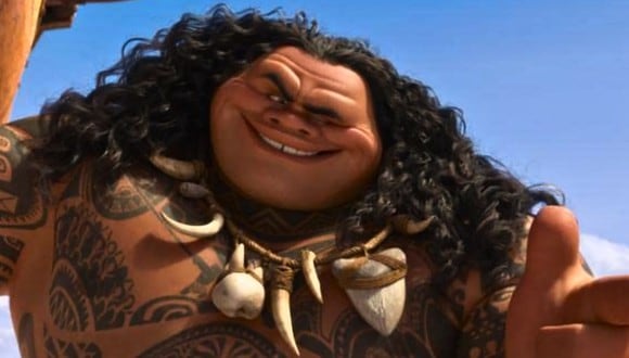 Dwayne Johnson hacía la voz de Maui, el semidiós que puede cambiar de forma y ayuda a Moana a completar su misión (Foto: Walt Disney Studios Motion Pictures)
