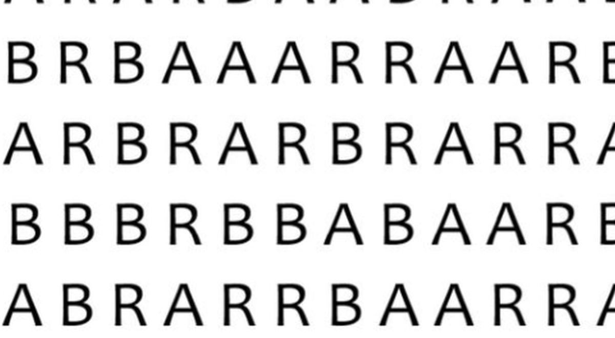 Desafío visual: ¿puedes hallar la palabra ‘BAR’ en la siguiente sopa de letras? (Foto: Facebook/Captura)