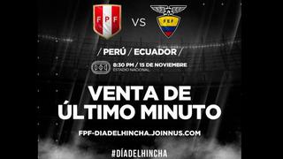 Perú vs. Ecuador: hinchas de la bicolor todavía pueden adquirir entradas de último minuto