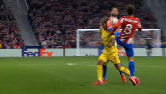 La tarjeta roja de Griezmann en el Atlético de Madrid vs. Liverpool. (Foto: Captura de TV)