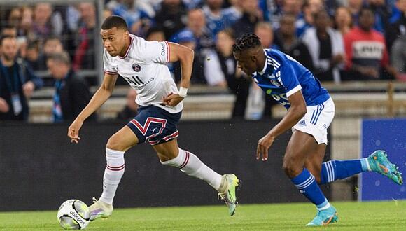 PSG empató de visita ante Estrasburgo con dos goles de Mbappé. (Foto: Getty)