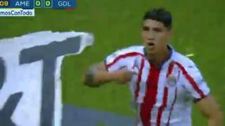¡Lo gritó con el alma! Pulido anotó el 1-0 de Chivas contra América tras brutal jugada por Liga MX [VIDEO]
