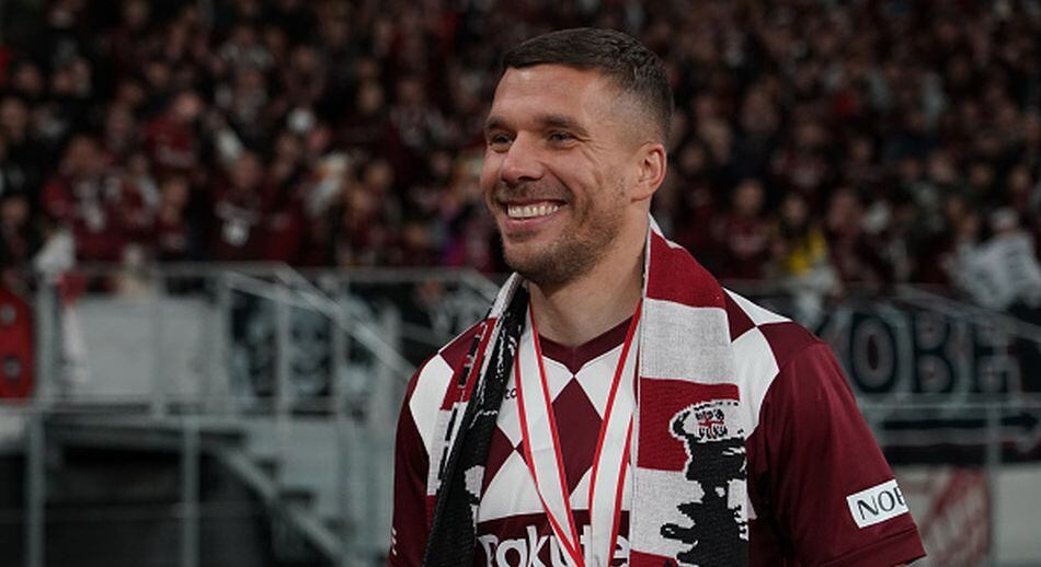 Lukas Podolski llegó a la Liga de Japón en el 2017. (Getty)