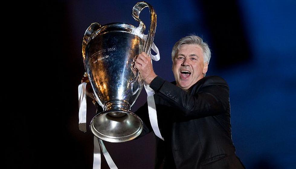 10. Carlo Ancelotti: dirigió al Milan, Chelsea, PSG y Real Madrid. Tiene 54.6 % de efectividad en 141 partidos (77 victorias, 35 empates y 29 derrotas). Ha ganado 3 Champions League.  (Getty)