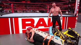 Un adelanto de WrestleMania 34: Brock Lesnar reapareció en RAW y masacró a Roman Reigns [VIDEO]