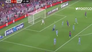 Lionel Messi y un pase de chalaca a Luis Suárez para un golazo del Barza