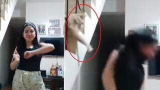 Cámara graba la peculiar reacción de un gato al ver que su dueña baila y lo ignora