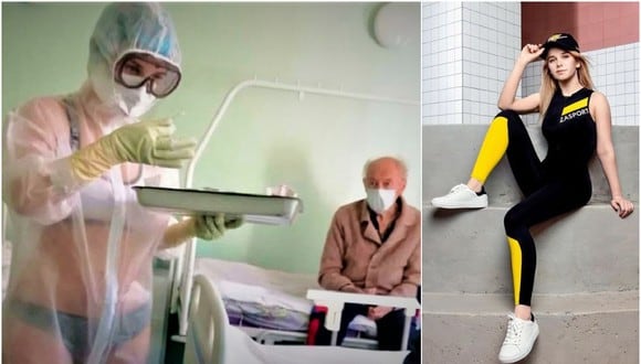 Enfermera rusa que se volvió viral por atender en ropa interior consiguió trabajo en televisión. (Instagram)