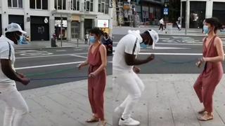 PAREJA te enseña a bailar SALSA con “sana distancia” en VIDEO VIRAL de Facebook