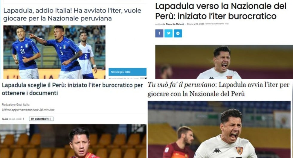 Lapadula podría ser convocado a la Selección Peruana y así reaccionó la prensa italiana (Captura)