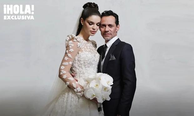 Marc Anthony y una de las primeras imágenes de su matrimonio con Nadia Ferreira (Foto: ¡Hola!)