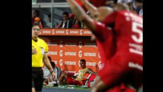 La reacción de Paolo Guerrero tras el gol de Inter ante Alianza Lima