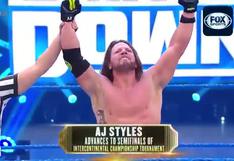 ¡Es fenomenal! AJ Styles avanzó a las ‘semis’ del torneo que coronará al nuevo campeón intercontinental [VIDEO]