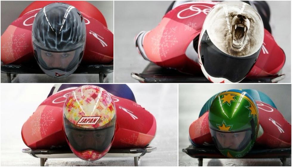 Los mejores cascos de trineo en los Juegos Olímpicos de Invierno. (Reuters)