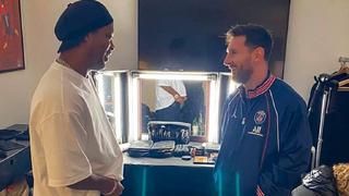 Reunión de amigos: Ronaldinho compartió imágenes de la charla con Lionel Messi