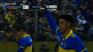 Boca Juniors se pone en ventaja: Pol Fernández anotó el 1-0 sobre Agropecuario por la Copa Argentina