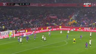 Definición exquisita: ‘Papu’ Gómez y su golazo para el 1-0 del Barcelona vs. Sevilla [VIDEO]