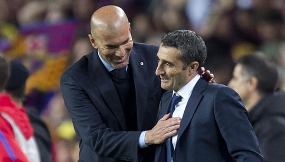 Ernesto Valverde fue cesado de su cargo en el Barcelona, y Zinedine Zidane habló al respecto de su salida. (Foto: Agencias)
