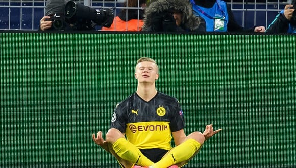 Récenle a Haaland: Dortmund venció a PSG con doblete del noruego por ida de octavos de Champions League 2020. (Foto: Getty)