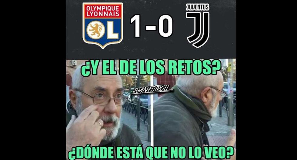 Los mejores memes del Juventus vs. Lyon por la Champions League 2020.