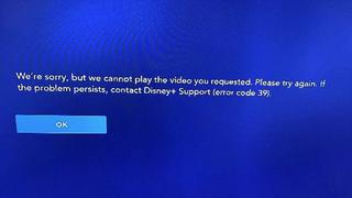 ¿Sabes cómo solucionar el error 39 de Disney Plus?