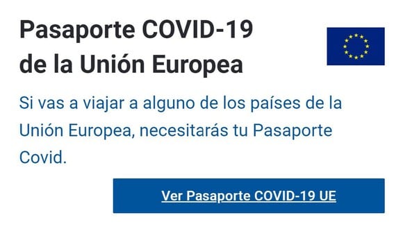 Minsa implementa pasaporte COVID-19 para que vacunados en Perú ingresen a países de la Unión Europea