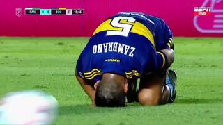 Casi lo manda a dormir: el terrible pelotazo en el rostro de Carlos Zambrano en el Boca vs. Banfield [VIDEO]