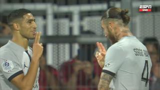 Combinación de Messi y Neymar para el gol de Hakimi y el 2-0 de PSG vs. Clermont [VIDEO]