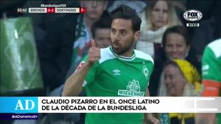 ¡Orgullo peruano! Claudio Pizarro integra el once ideal latino de la década en la Bundesliga