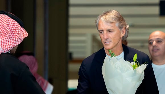 Roberto Mancini fue oficializado como nuevo entrenador de Arabia Saudita. (Foto: AFP)