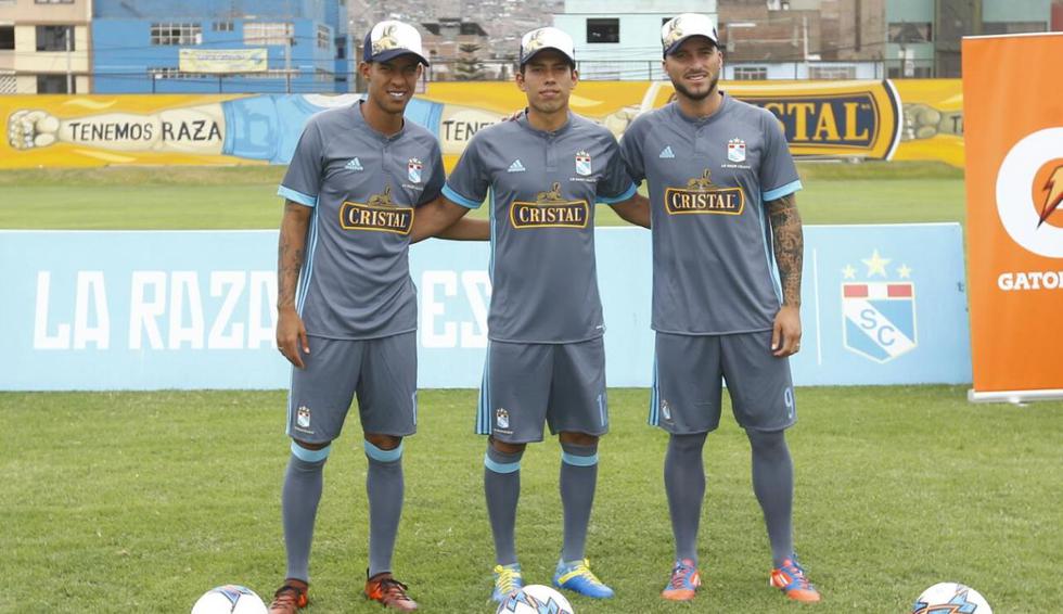 Sporting Cristal presentó a sus tres refuerzos: Patricio Álvarez, Yulián Mejía y Emanuel Herrera (Foto: Francisco Neyra)