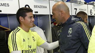 Zinedine Zidane habló sobre el futuro de James Rodríguez en Real Madrid