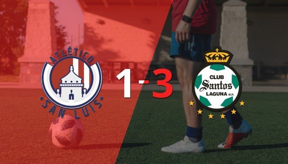 Santos Laguna goleó a Atl. de San Luis en su casa por 3 a 1