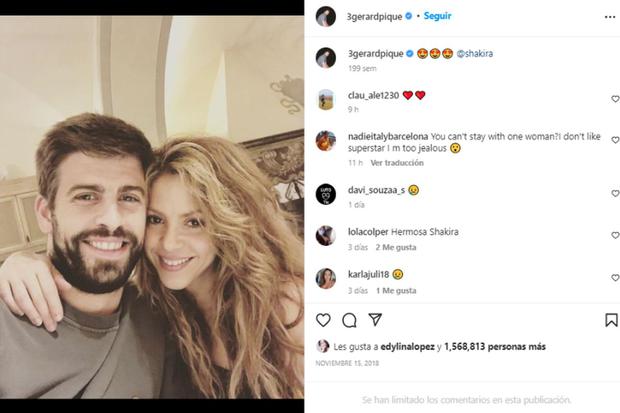 El futbolista se mostraba muy enamorado de Shakira a (Foto: Gerard Piqué / Instagram)