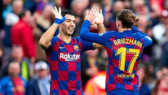 Luis Suárez y Antoine Griezmann jugaron juntos en el Barcelona hasta la temporada 2019-20. (Getty)