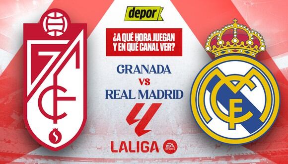 Granada y Real Madrid juegan por la fecha 35 de LaLiga. (Foto: Composición Depor)