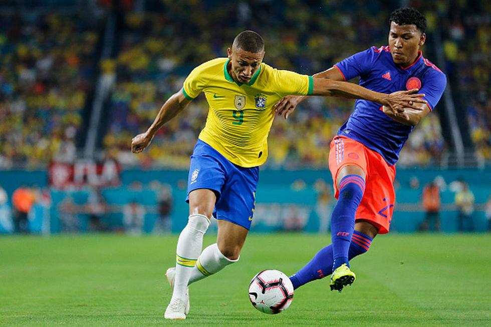 Muriel x2, Casemiro y Neymar anotaron los goles del Brasil vs Colombia. (Getty, AFP)
