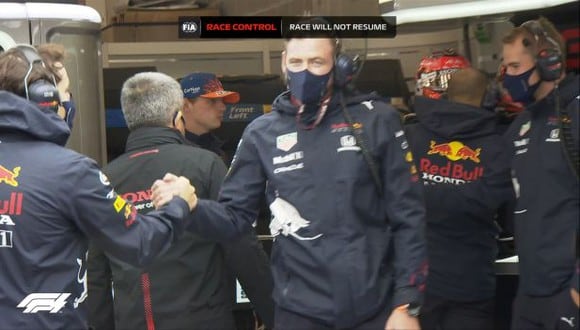 Max Verstappen se lleva el Gran Premio de Bélgica en una prueba suspendida. (Foto: F1)