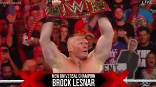 ¡Canjeó el maletín! Brock Lesnar derrotó a Seth Rollins y recuperó el título Universal en Extreme Rules [VIDEO]