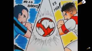 Hincha recreó gol de Paolo Guerrero ante Uruguay al estilo de'Los Supercampeones' [VIDEO]
