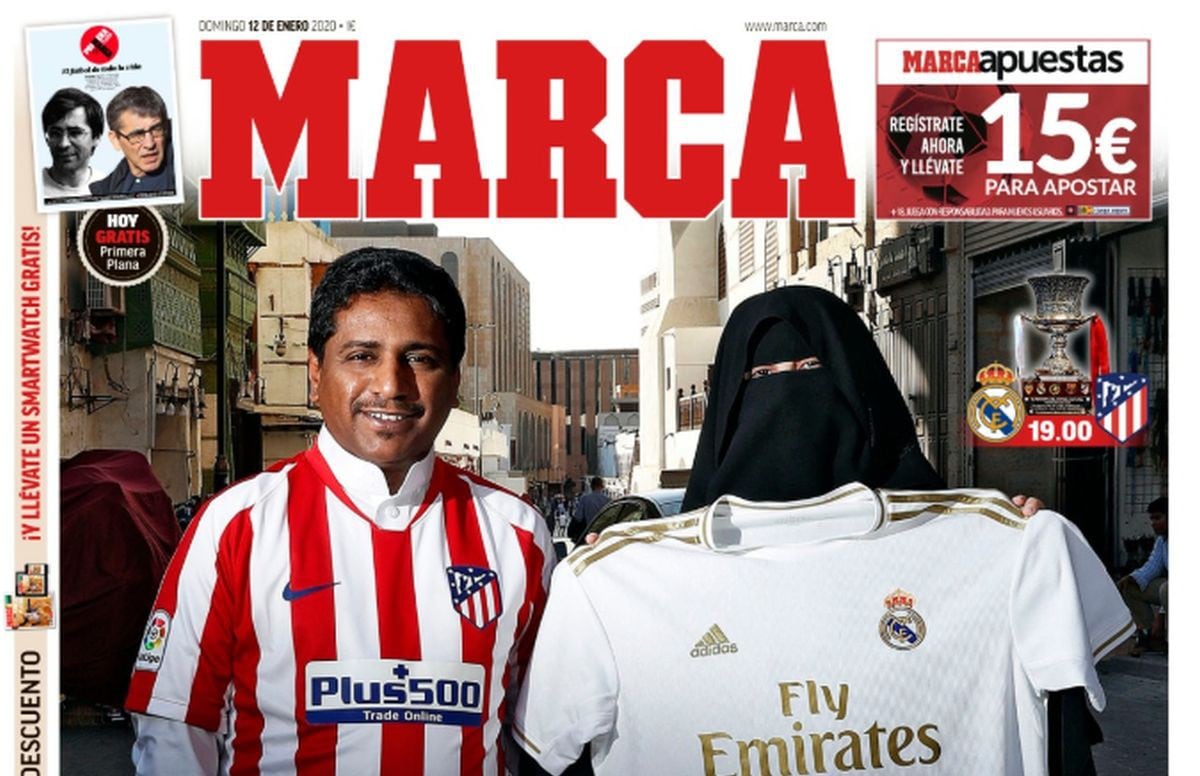 La portada de 'Marca' para la final de la Supercopa de España. (Marca)