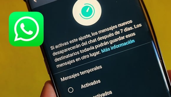 ¡Mira si ya tienes los mensajes temporales en WhatsApp! Aprende cómo. (Foto: Depor)