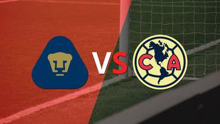 Termina el primer tiempo con una victoria para Club América vs Pumas UNAM por 1-0