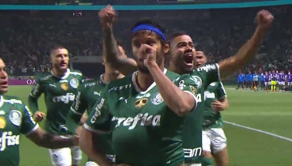 Scarpa abrió el marcador en el Palmeiras vs Paranaense. (Foto: Captura ESPN)