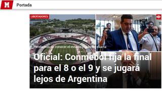 La reacción de la prensa mundial tras la decisión de la CONMEBOL para el River vs. Boca [FOTOS]