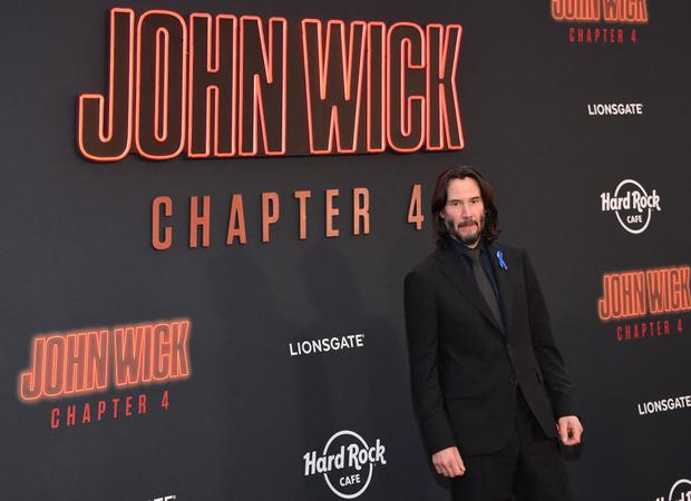 Keanu Reeves en una presentación pública de "John Wick 4" (Foto: AFP)