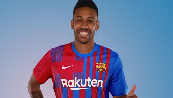 Aubameyang fue anunciado como jugador de Barcelona este miércoles. (Foto: FC Barcelona)