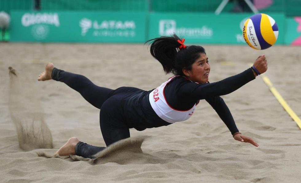 ¡Sigamos creciendo! Perú cerró su participación en Lima 2019 al caer ante Cuba en el vóley playa femenino. (fotos: Daniel Apuy)